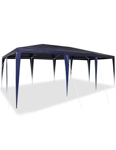Tenda Party Blu 600 x 400 x 266 cm Polietilene e Acciaio