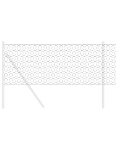 Recinzione Esagonale Grigio 0,6 x 10 m PVC