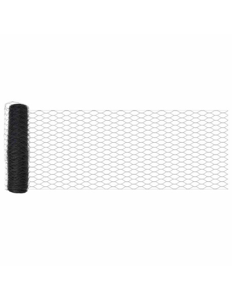 Recinzione Esagonale Grigio 0,6 x 10 m PVC