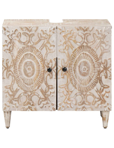 Armadio per Lavabo da Bagno con porta Bianco 62 x 33 x 58 cm