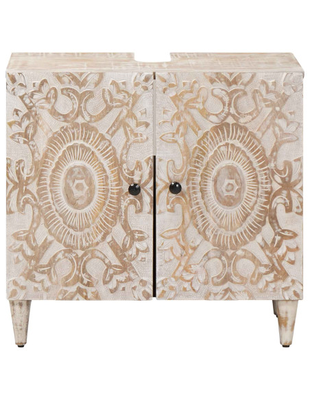 Armadio per Lavabo da Bagno con porta Bianco 62 x 33 x 58 cm