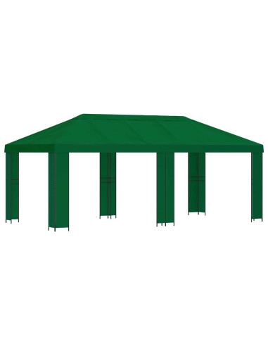 Gazebo da giardino 6 x 3 m Verde Poliestere e Acciaio 190