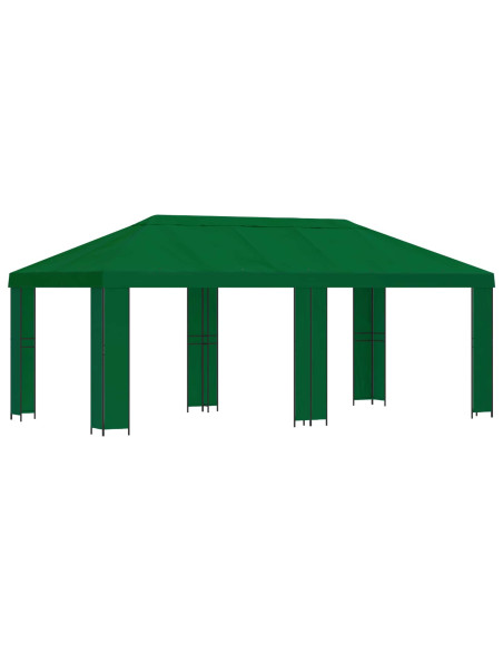 Gazebo da giardino 6 x 3 m Verde Poliestere e Acciaio 190