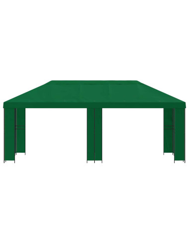 Gazebo da giardino 6 x 3 m Verde Poliestere e Acciaio 190