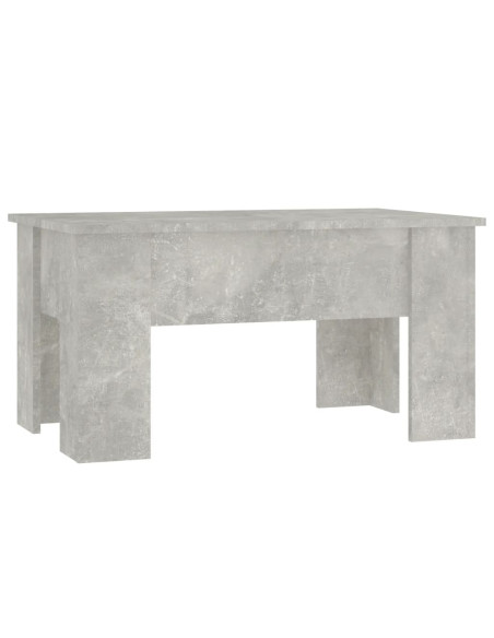 Tavolino da Salotto Grigio Cemento 79x49x41cm Legno Multistrato