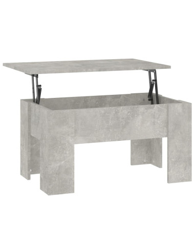 Tavolino da Salotto Grigio Cemento 79x49x41cm Legno Multistrato