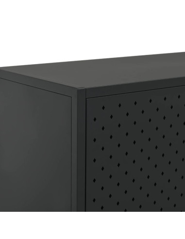 Credenza Nera 75x35x75 cm in Acciaio
