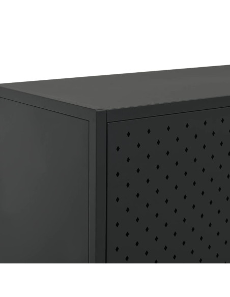 Credenza Nera 75x35x75 cm in Acciaio