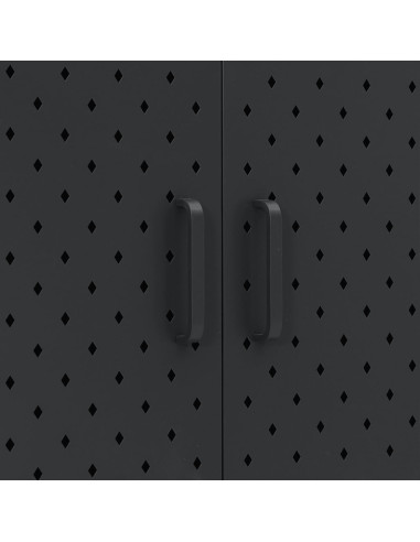 Credenza Nera 75x35x75 cm in Acciaio