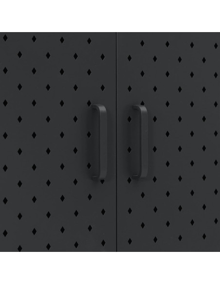 Credenza Nera 75x35x75 cm in Acciaio