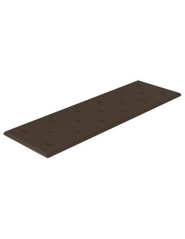 Testiera da Parete 12 pcs Marrone 90 x 30 cm Pelle Sintetica