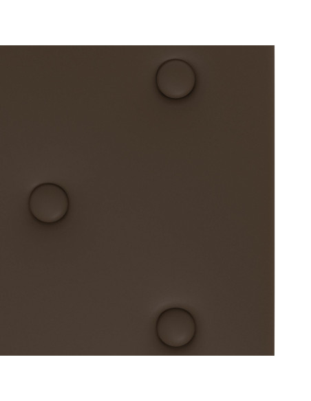 Testiera da Parete 12 pcs Marrone 90 x 30 cm Pelle Sintetica