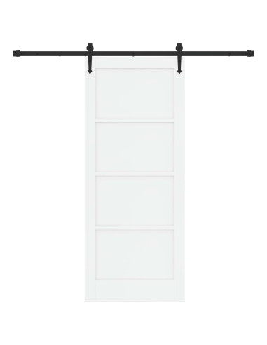 Porta scorrevole ORKDAL Bianco e Nero 83 x 202 cm