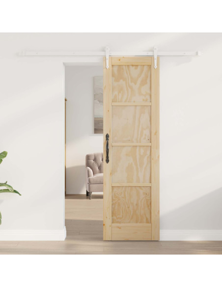 Porta scorrevole ORKDAL Naturale e Bianco 61 x 198,5 cm