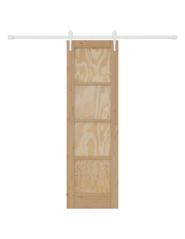 Porta scorrevole ORKDAL Naturale e Bianco 61 x 198,5 cm