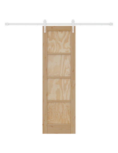 Porta scorrevole ORKDAL Naturale e Bianco 61 x 198,5 cm