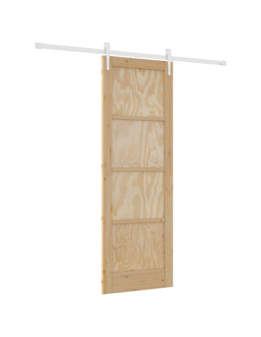 Porta scorrevole ORKDAL Naturale e Bianco 73,5 x 211 cm