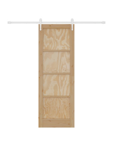 Porta scorrevole ORKDAL Naturale e Bianco 73,5 x 211 cm