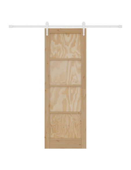 Porta scorrevole ORKDAL Naturale e Bianco 73,5 x 211 cm