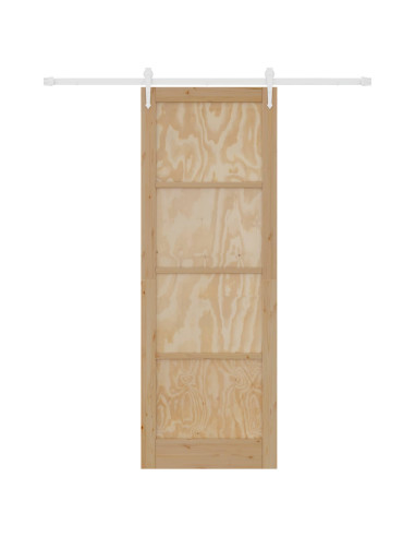 Porta scorrevole ORKDAL Naturale e Bianco 83 x 232 cm