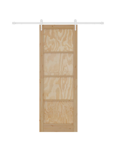 Porta scorrevole ORKDAL Naturale e Bianco 83 x 232 cm