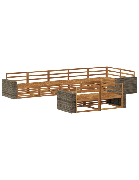 Set di divani da esterno 8 pcs Naturale