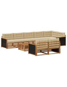 Set di divani da esterno con cuscino 9 pcs