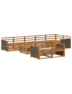 Set di divani da esterno 9 pcs