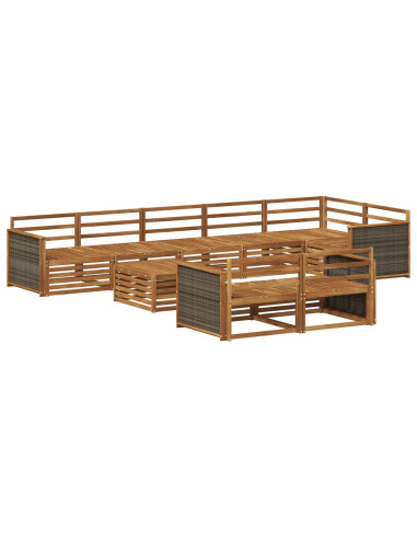 Set di divani da esterno 9 pcs