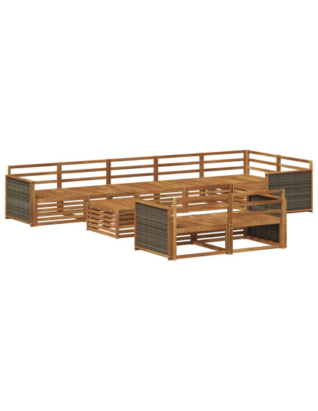 Set di divani da esterno 9 pcs