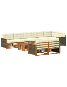 Set di divani da esterno con cuscino 9 pcs