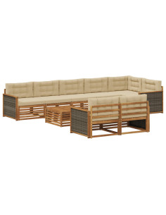 Set di divani da esterno con cuscino 9 pcs