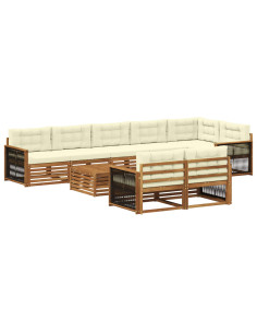 Set di divani da esterno con cuscino 9 pcs