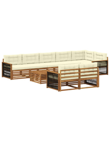 Set di divani da esterno con cuscino 9 pcs