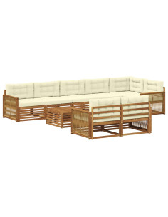Set di divani da esterno con cuscino 9 pcs