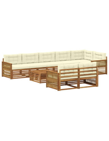 Set di divani da esterno con cuscino 9 pcs
