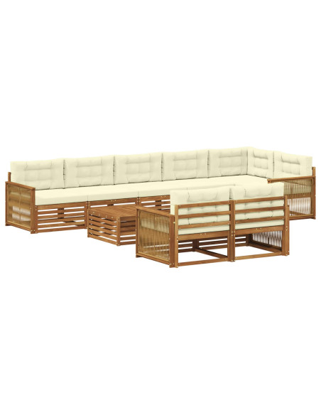 Set di divani da esterno con cuscino 9 pcs