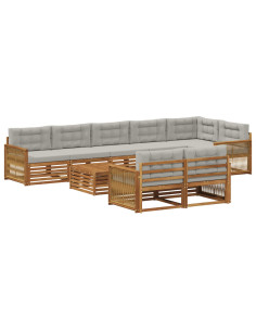 Set di divani da esterno con cuscino 9 pcs