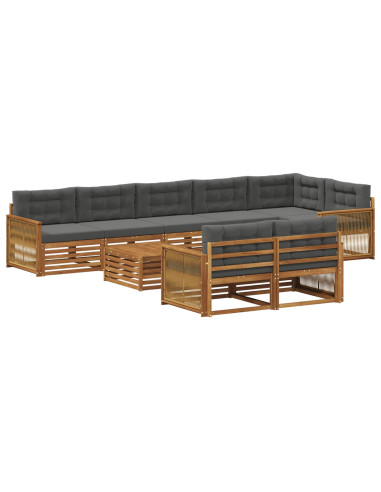 Set di divani da esterno con cuscino 9 pcs
