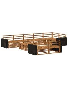 Set di divani da esterno 9 pcs
