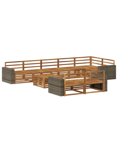 Set di divani da esterno 9 pcs