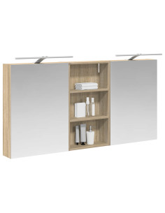 Set di Armadi da Bagno con lo scaffale 3 pcs 140 x 14,5 x 70 cm 2