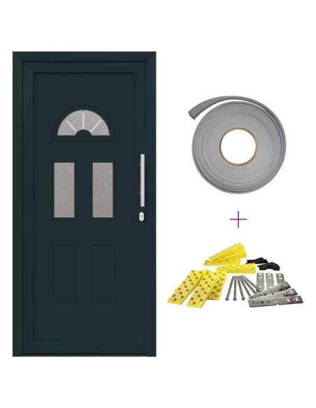 Porta Frontale Antracite 98 x 198 cm PVC