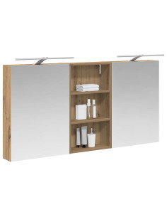 Set di Armadi da Bagno con lo scaffale 3 pcs 140 x 14,5 x 70 cm 2