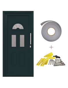 Porta Frontale Antracite 110 x 210 cm PVC 2
