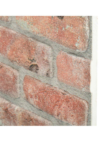 Pannelli da parete 10 pcs Rosso 100 x 50 cm Schiuma EPS