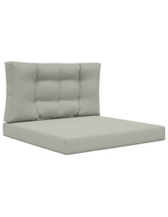 Cuscino per divano da esterno 2 pcs Grigio Poliestere 2