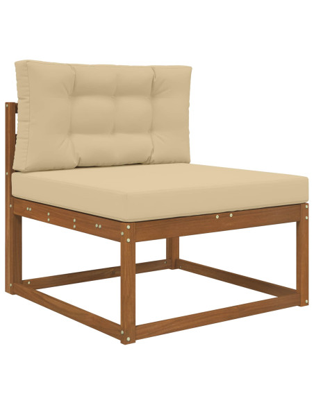 Cuscino per divano da esterno 2 pcs Beige Poliestere
