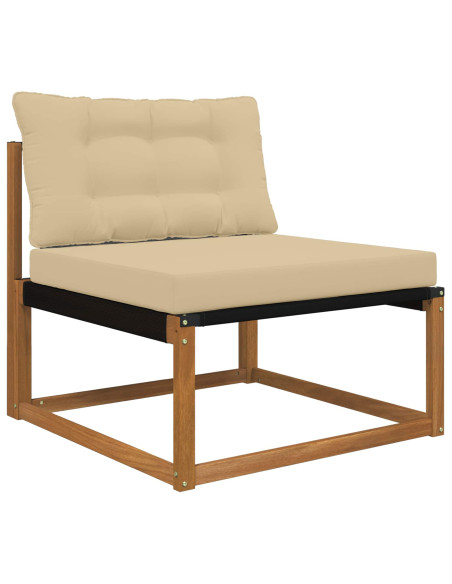 Cuscino per divano da esterno 2 pcs Beige Poliestere