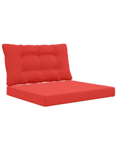 Cuscino per divano da esterno 2 pcs Rosso Poliestere 2